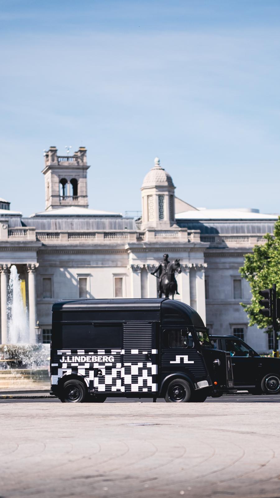 Branded activation vehicle in central London