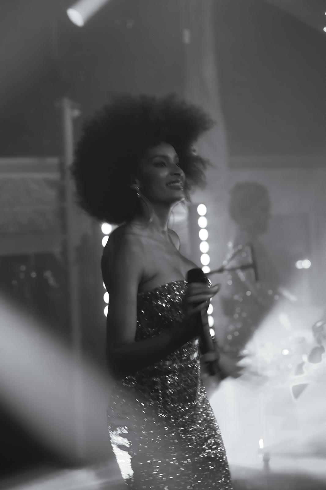 Vocalist performing at a Stem Events show